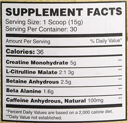 Propello Life Pre-Workout Drink Mix, West Coast Citrus, 450g Propello Life