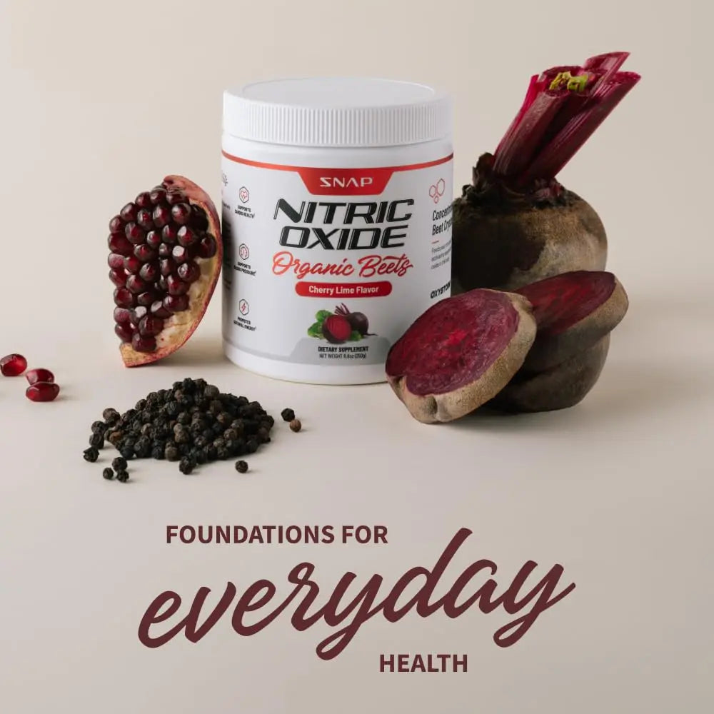 Snap Supplements USDA Organic Beet Root Powder, 3-in-1 Nitric Oxide Supplement Snap Supplements