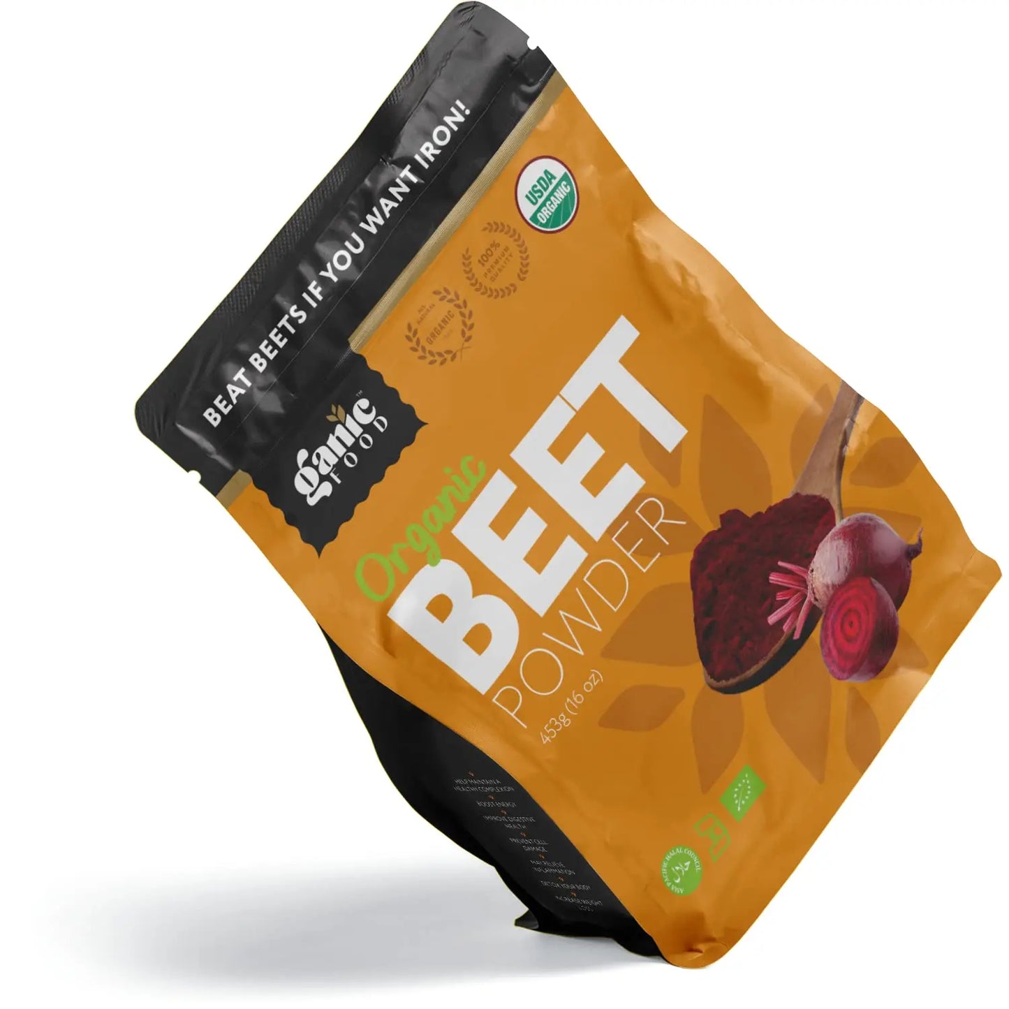Ganic Food Organic Beetroot Powder, 16 Ounces Ganic Food