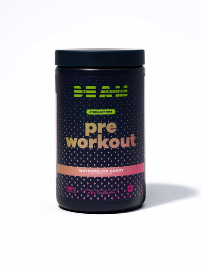 BEAM Be Amazing Vegan Stim Free Pre-Workout Powder | Energy Booster Powdered Drink BEAM