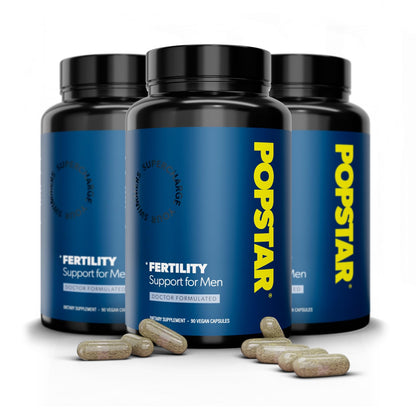 POPSTAR Fertility Supplement for Men - Doctor Formulated Men's Prenatal Vitamins POPSTAR