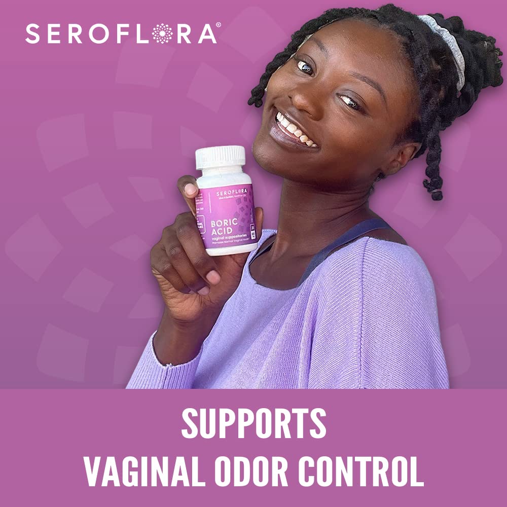 Seroflora Boric Acid Vaginal Suppositories 600 mg 28 Capsules - Boric Acid Pills for Women SerofloraBuy Supplements Australia