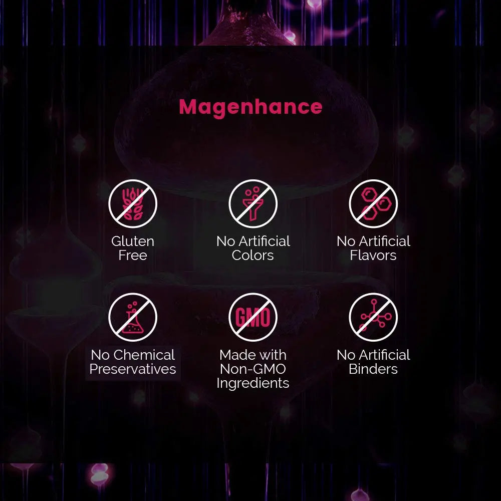Intelligent Labs MagEnhance Magtein Magnesium Complex Supplement L-Threonate with Magnesium Glycinate and Taurate, 90 Capsules Intelligent Labs