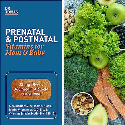 Dr. Tobias Prenatal Vitamin Gummy – Iron Free Prenatal Vitamins with DHA and Folic Acid – Good Source Dr. Tobias
