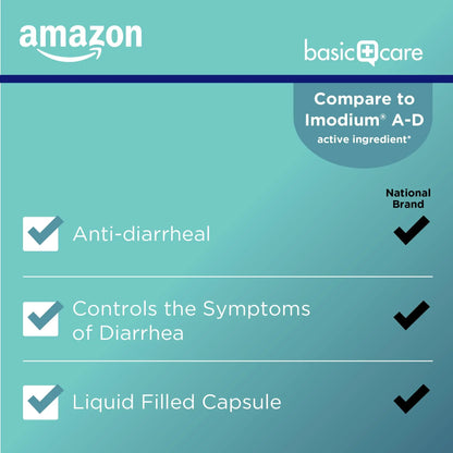 Amazon Basic Care Loperamide Hcl 2 Mg Softgels, Anti-Diarrheal, Easy to Swallow, Controls Symptoms of Traveler's Diarrhea, 24 Count Amazon Basic Care buy supplements Au