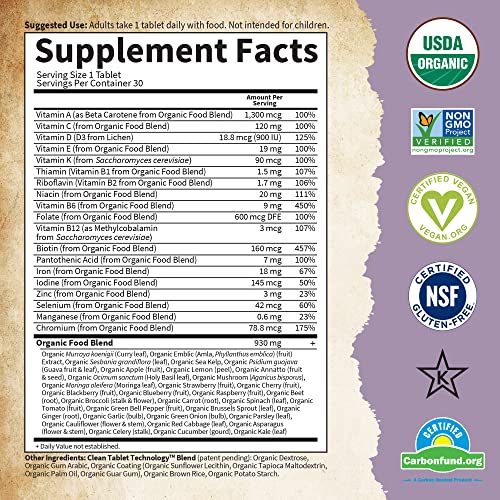 Garden of Life Organics Prenatal Vitamin: Folate for Energy & Healthy Fetal Development Garden of Life