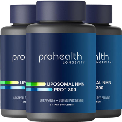 ProHealth Liposomal NMN Pro 300 (60 Capsules, 3 Pack) Clinically Studied Uthever® NMN. NAD+ Precursor for Cellular Energy, Mitochondrial Support & Healthy Aging. USA Manufactured, Triple Lab-Tested ProHealthBuy Supplements Australia