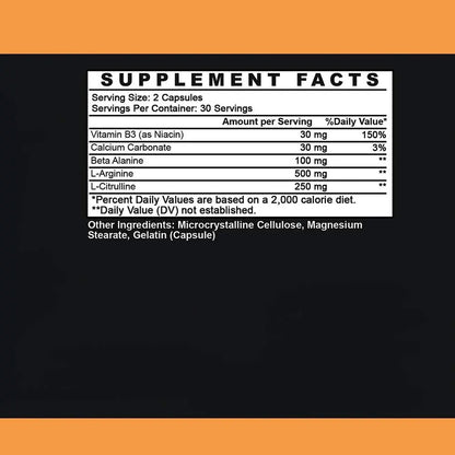 Angry Supplements Monster Girl N.O. Women’s Nitric Oxide Booster Capsules, Boost Energy Angry Supplements