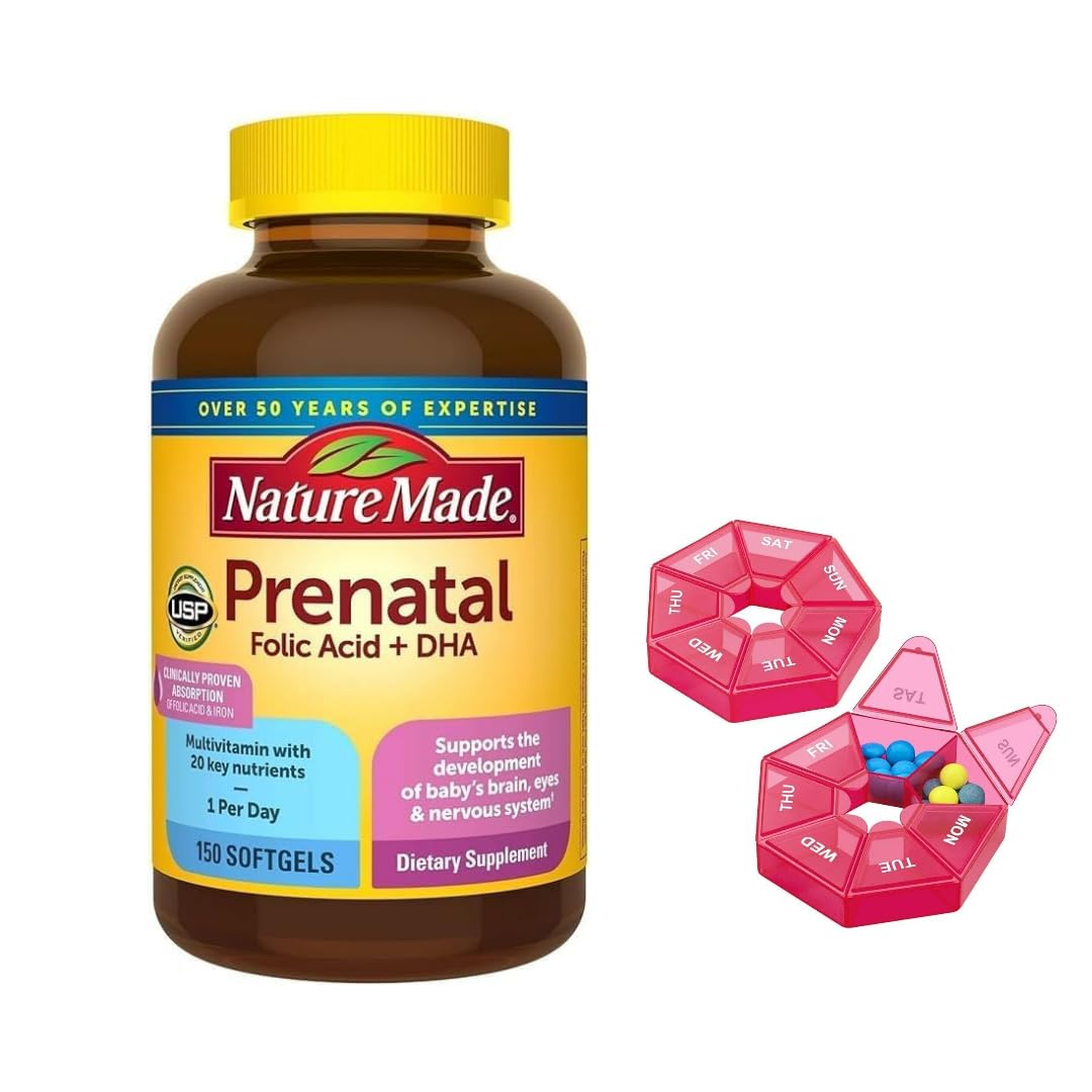 Nature Made Prenatal + DHA, 200mg Softgels (150 ct.) Vitamin and Mineral Supplement KHOFIBU