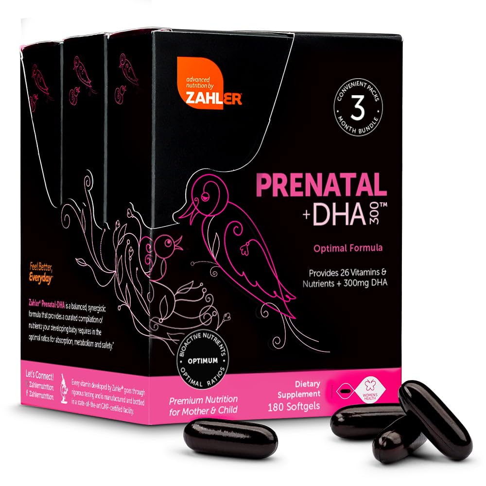 YHN Prenatal DHA, Prenatal Vitamins for Mother and Child, Certified Kosher, 180 Count YHN