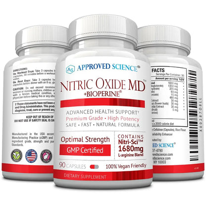 Approved Science Nitric Oxide MD - Muscle Development, Lean Body Mass, Improve Oxygen Approved Science