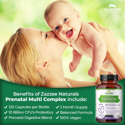 Zazzee Myo-Inositol Capsules and Extra Strength Prenatal Multi Complex Zazzee