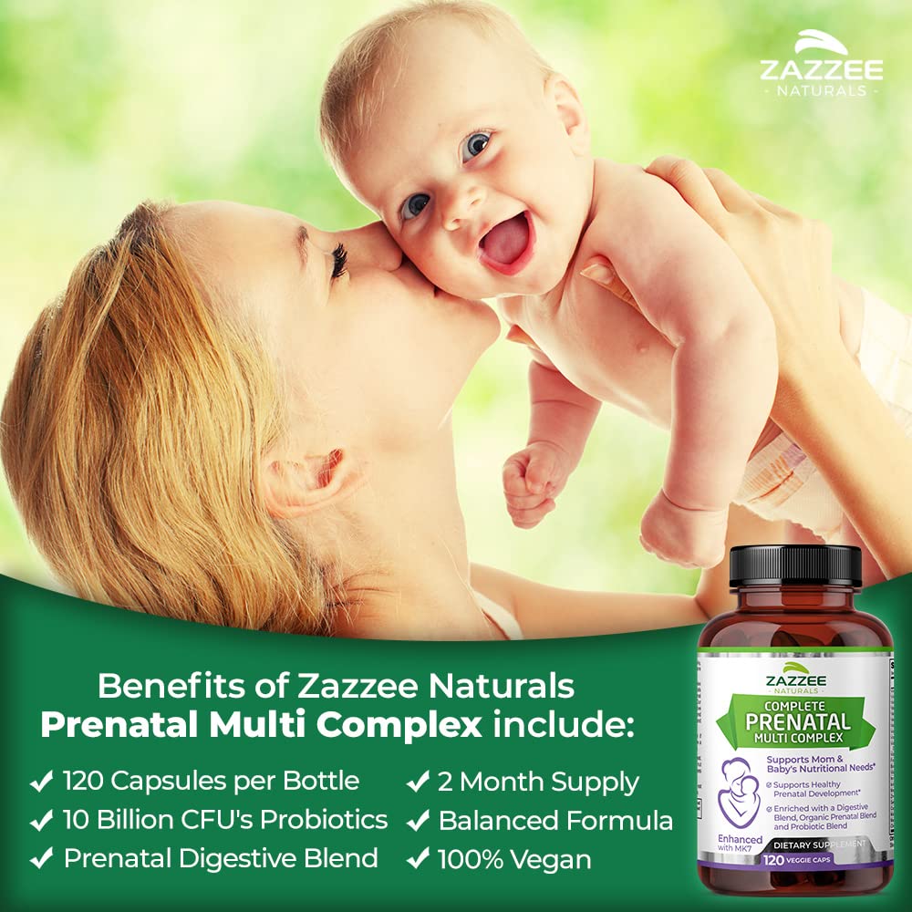 Zazzee Extra Strength Prenatal DHA and Extra Strength Prental Multi Complex Zazzee