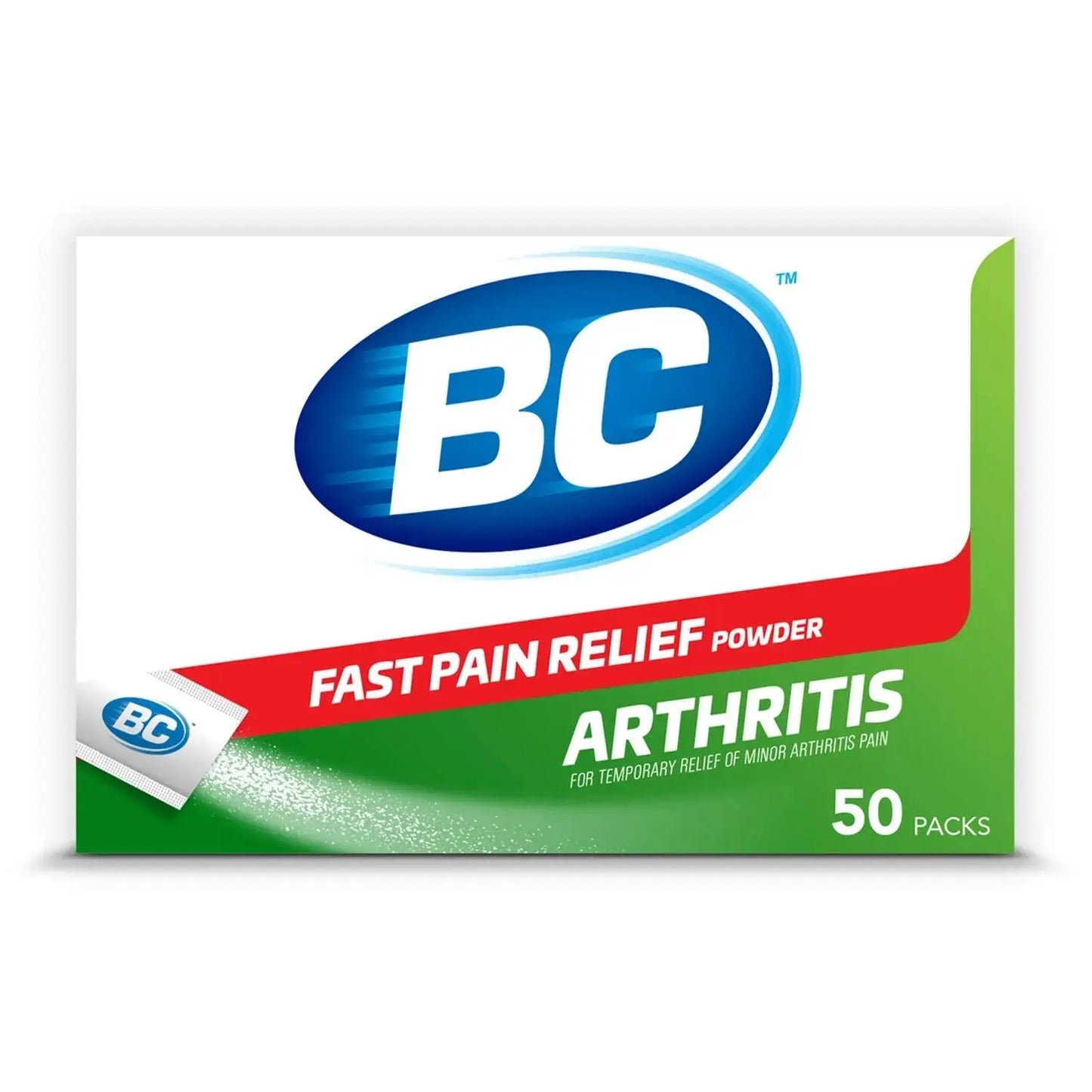 BC Powder Arthritis Pain Reliever, Aspirin Dissolve Packs, 50 Count Powder Packets BCBuy Supplements Australia
