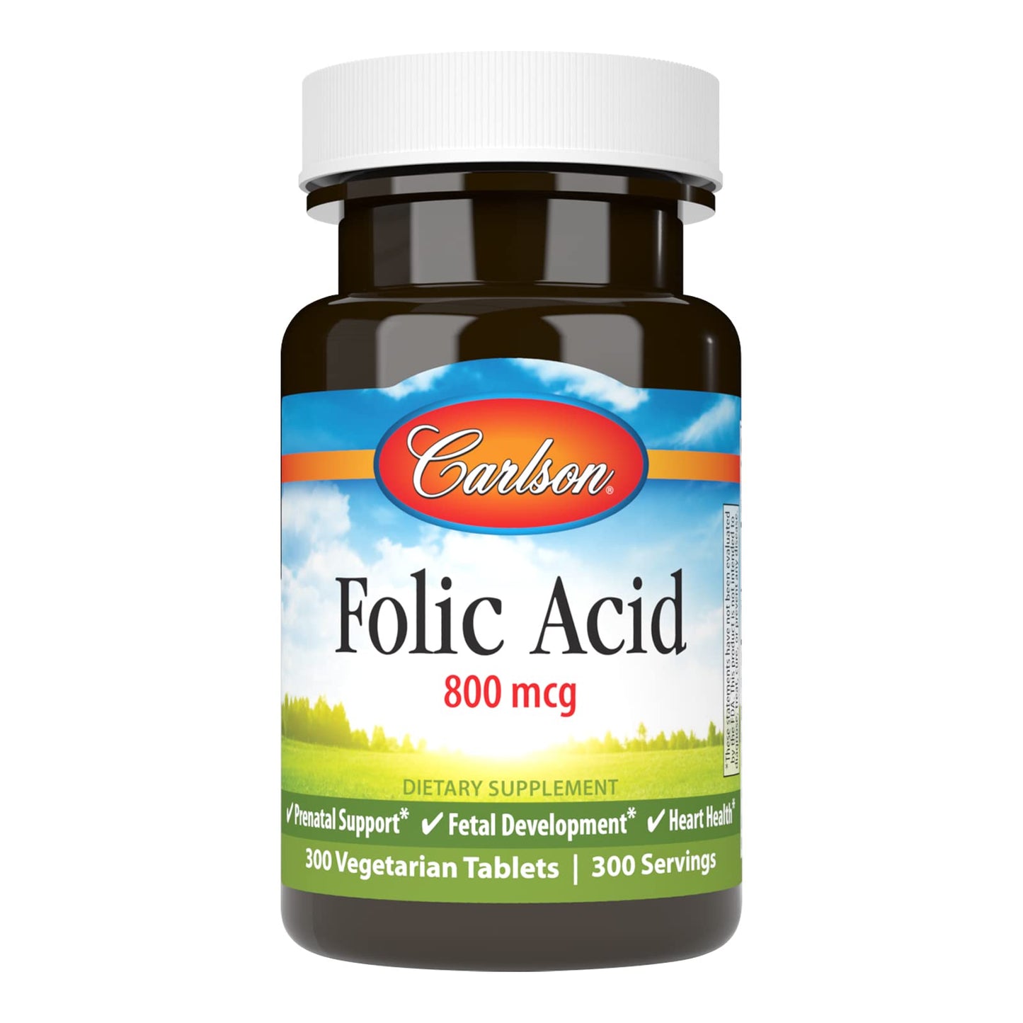 Carlson - Folic Acid, 800 mcg, Provides Important Prenatal Support, 300 tablets Carlson