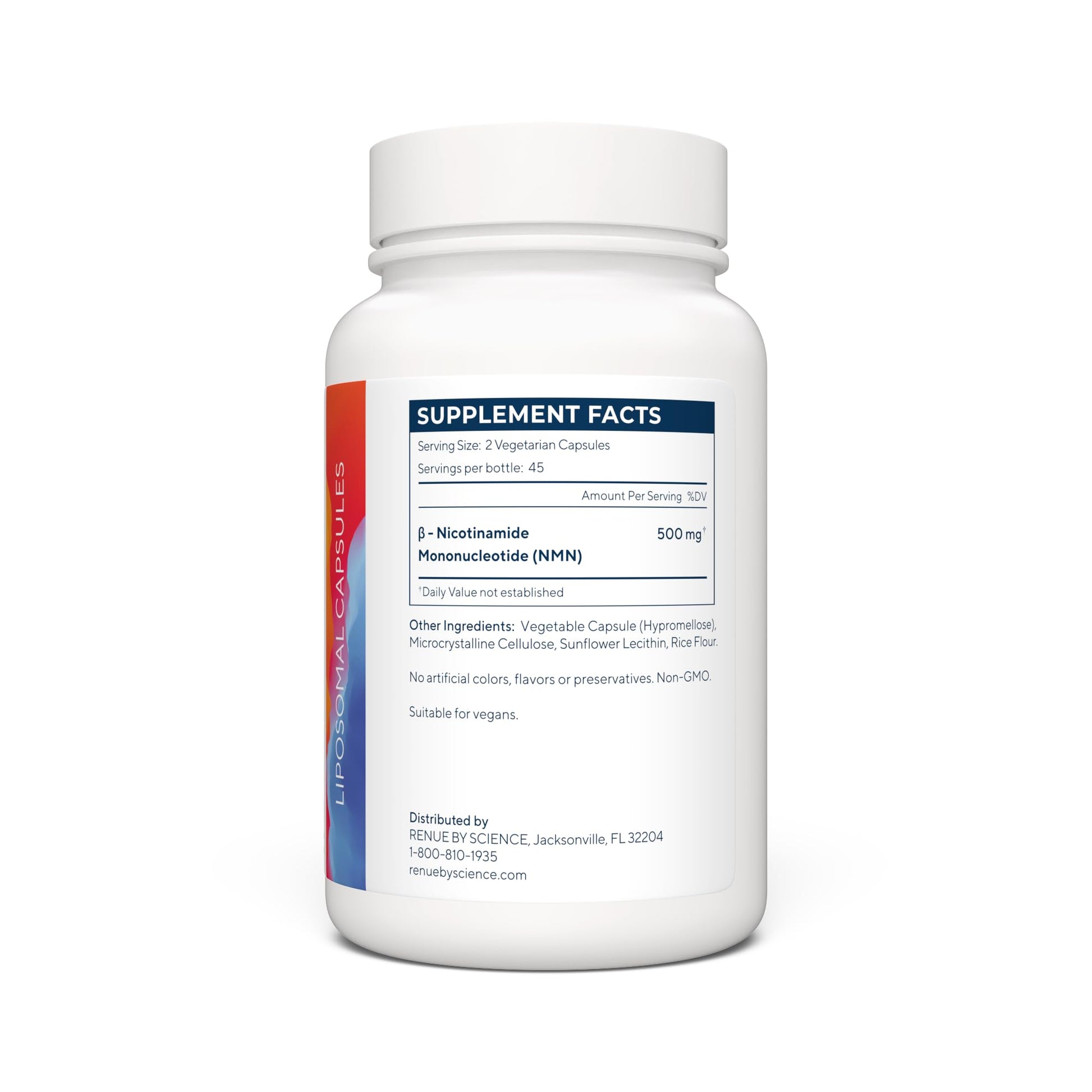Renue By Science NMN Supplement | 90 Liposomal NMN Capsules - 250mg NMN Nicotinamide Mononucleotide per Serving | Bioavailable Formula for Increased Absorption | Manufactured in The USA Renue By ScienceBuy Supplements Australia