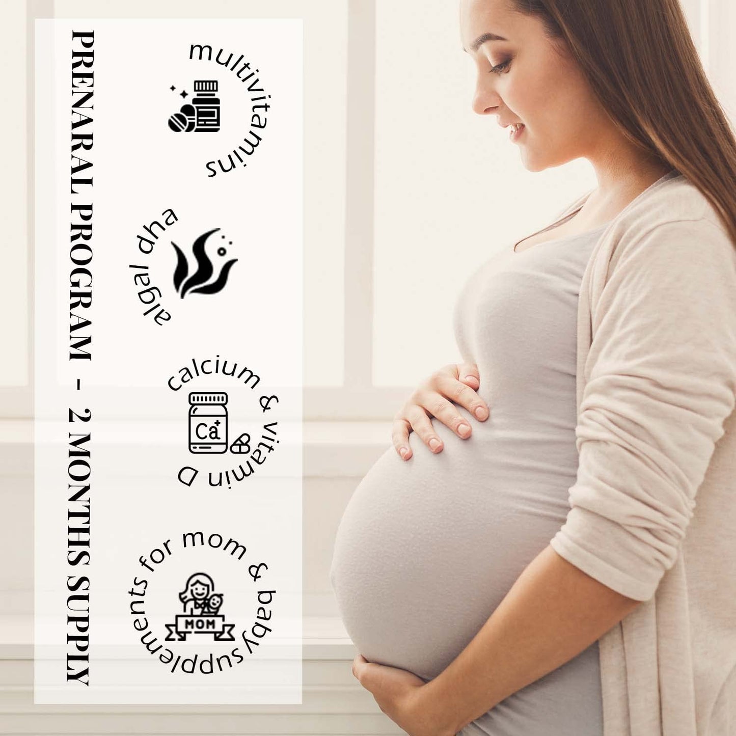 MEG+ Prenatal Supplement DHA Calcium Vitamin | 2-Month Supply 180 Counts |Omega-3 DHA Algal MEG+