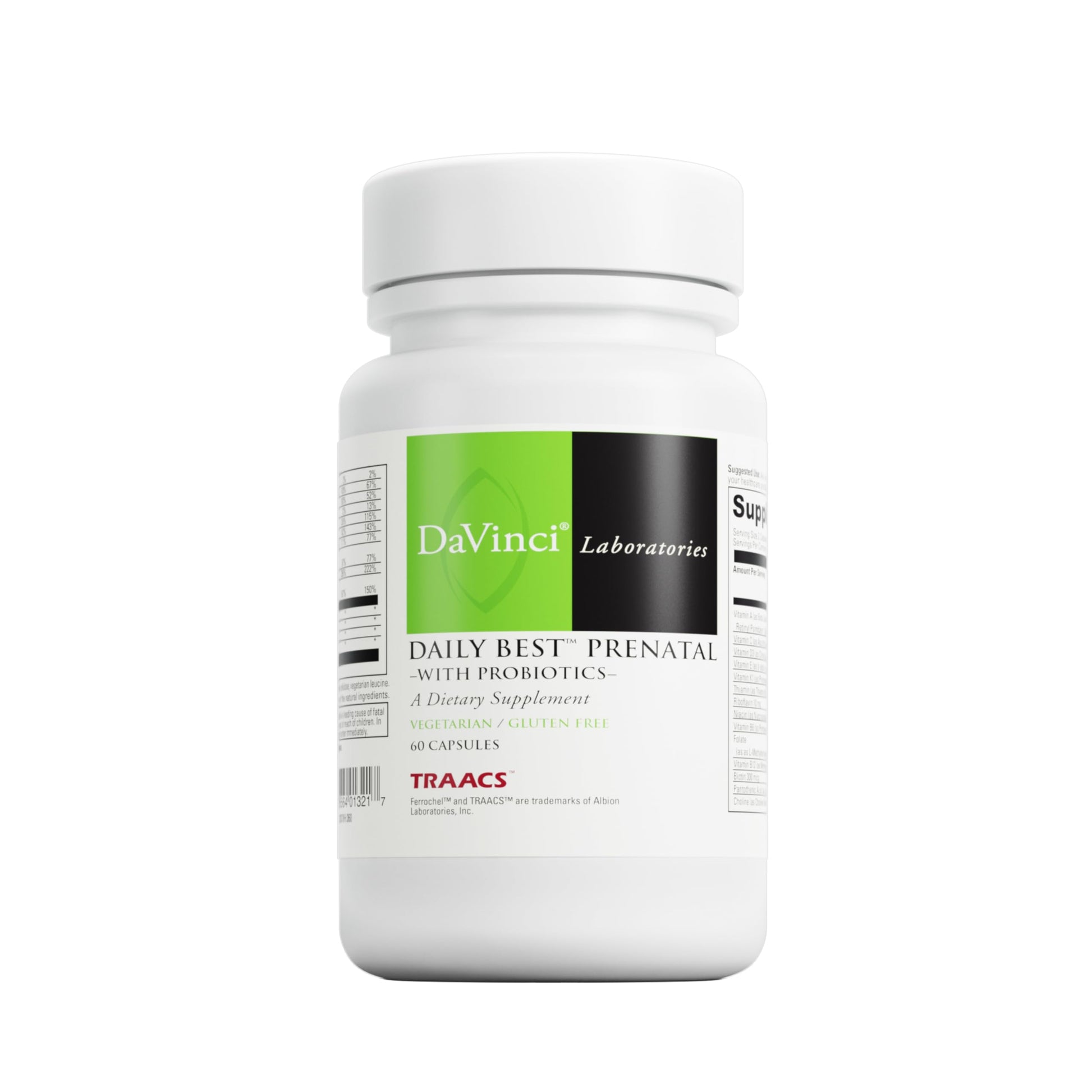 DAVINCI Labs Daily Best Prenatal with Probiotics - Prenatal Multivitamin & Multi-Mineral - Helps DAVINCI