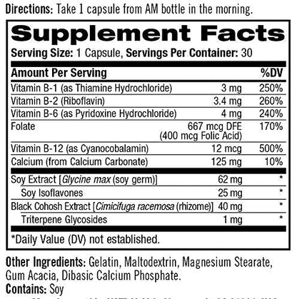 Natrol Complete Balance A.M./P.M. Capsules for Menopause Relief, Helps Relieve Hot Flashes and Night Sweats Natrol
