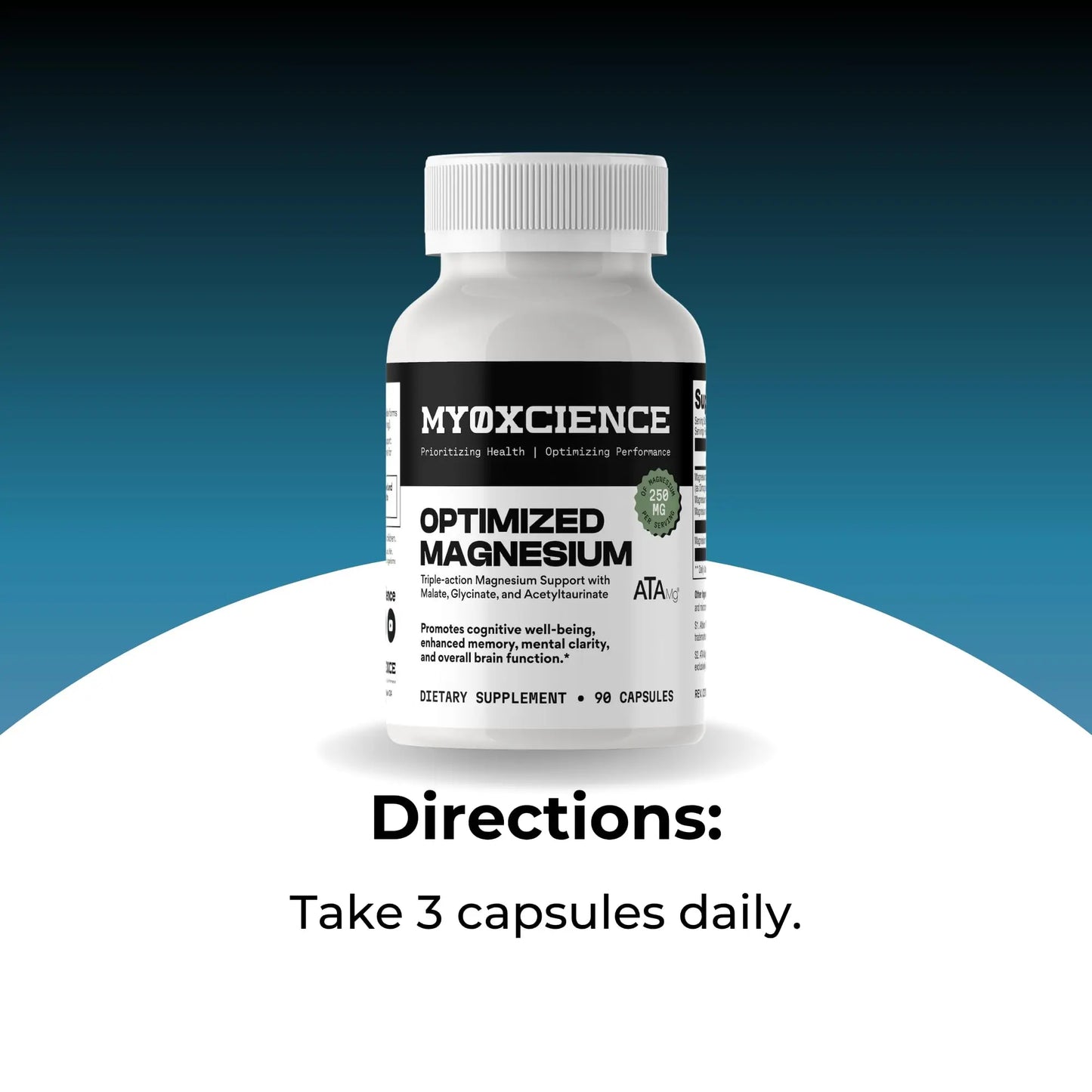 MYOXCIENCE Optimized Magnesium Glycinate + Magnesium Taurate (as ATAmag®) for High Brain Bioavailability to Support Stress Relief and Sleep | 30 Servings MYOXCIENCE buy supplements Au
