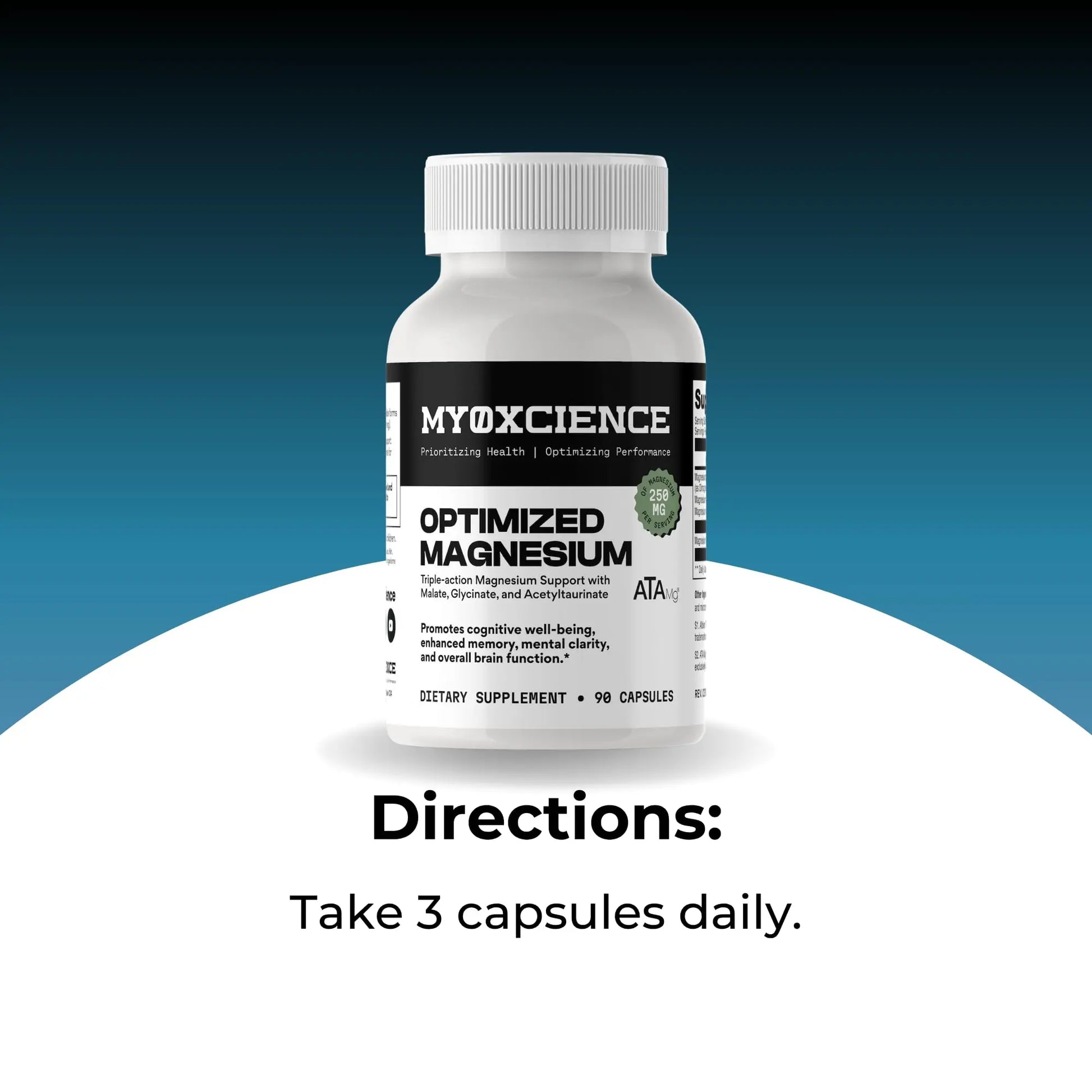 MYOXCIENCE Optimized Magnesium Glycinate + Magnesium Taurate (as ATAmag®) for High Brain Bioavailability to Support Stress Relief and Sleep | 30 Servings MYOXCIENCE buy supplements Au