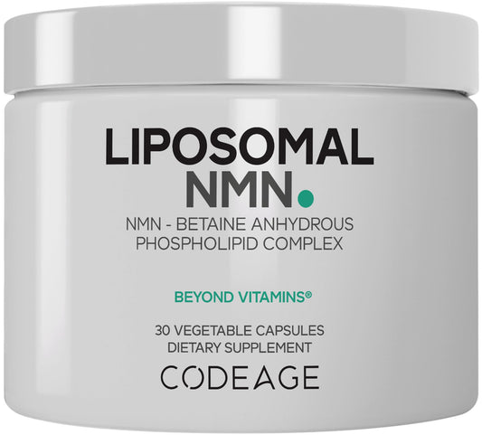 Codeage Liposomal NMN & TMG Supplement - Nicotinamide Mononucleotide NAD+ Precursor, Betaine Anhydrous Trimethylglycine TMG - Non-GMO - 30 Capsules CodeageBuy Supplements Australia