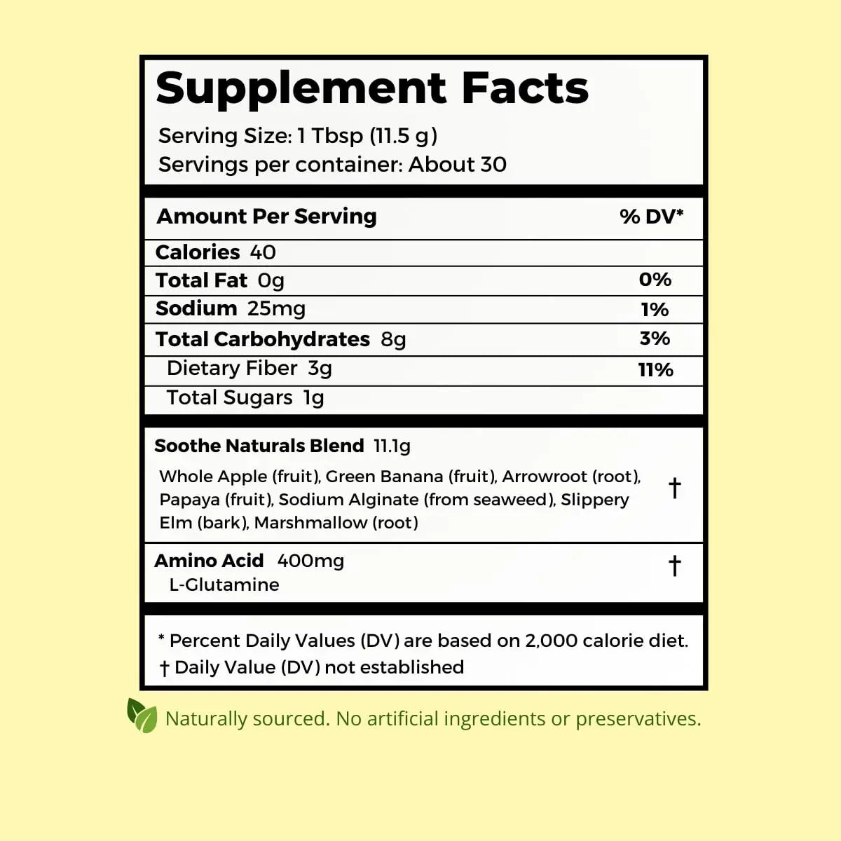 Stomach Soothe Soothe Naturals Acid Reflux Powder - L Glutamine for Gut Health, Acid Reflux Medicine, Leaky Gut Repair, Gut Lining Repair, Stomach Soothe