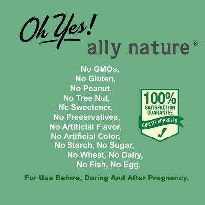 Ally Nature Vegan Prenatal DHA 440mg – Lutein 20mg For Pregnancy – Non-GMO Prenatal Multivitamin Ally Nature