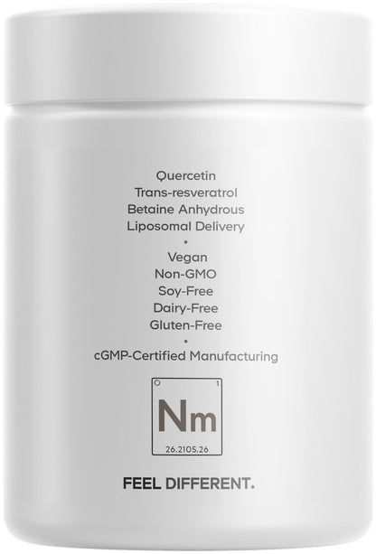 Codeage Liposomal NMN Platinum - 500 mg NMN Supplement, Nicotinamide Mononucleotide, NAD Precursor - Quercetin, Resveratrol, Betaine TMG, Vitamin B2 Riboflavin & Vitamin B12 - Non-GMO - 90 Capsules CodeageBuy Supplements Australia