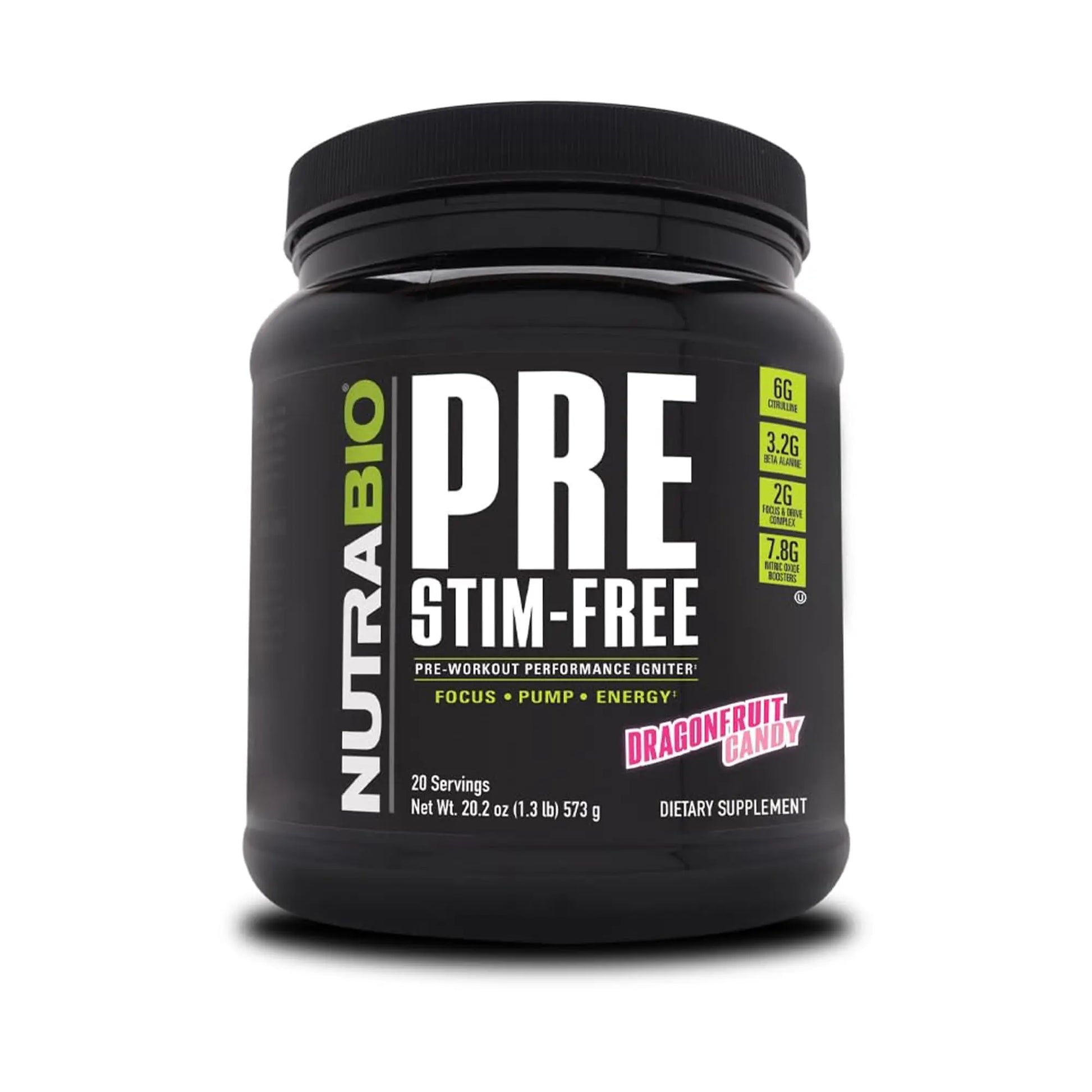 NutraBio PRE Stim Free - Caffeine Free Pre Workout Powder - Sustained Energy, Mental NutraBio