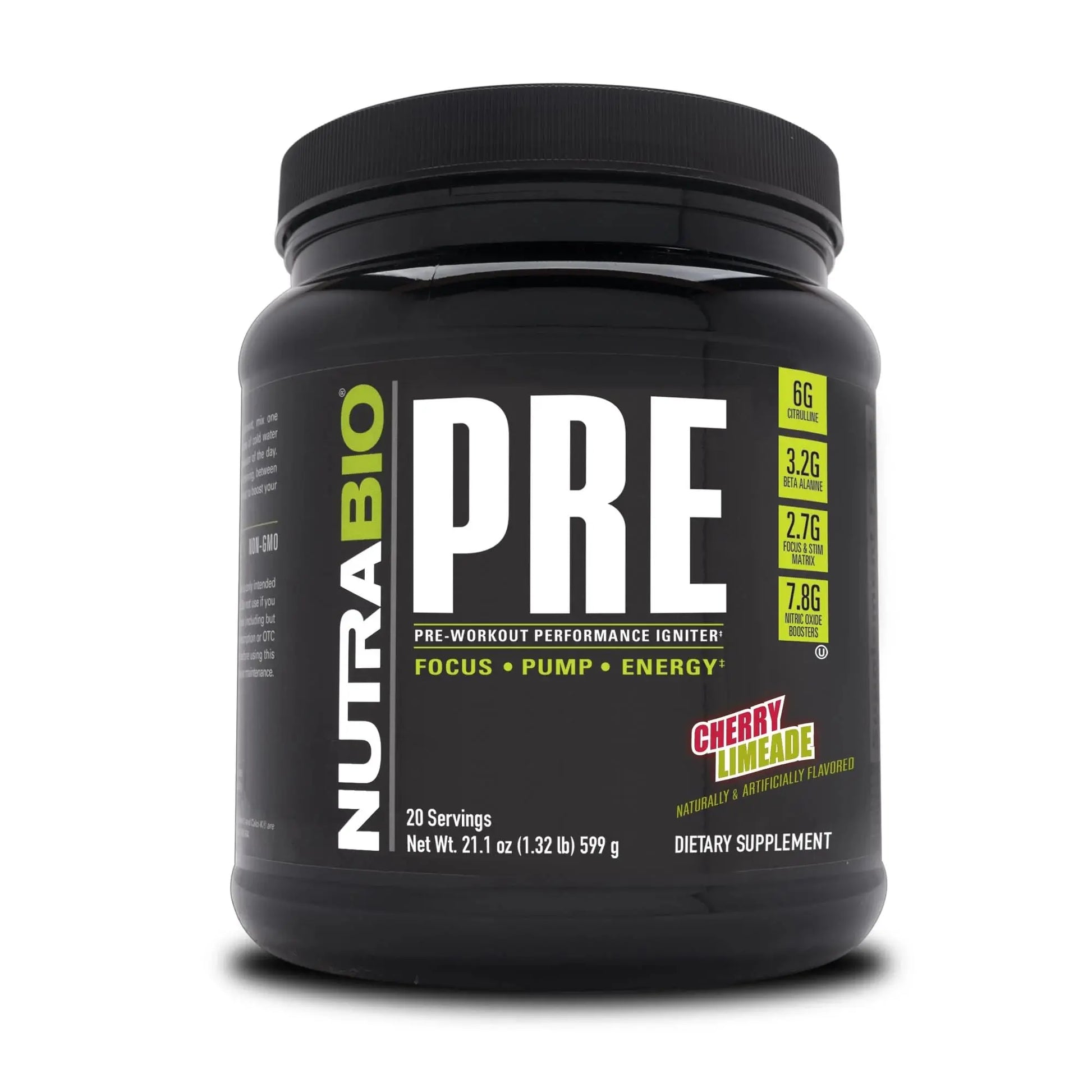 NutraBio PRE Workout V5 - (Cherry Limeade) NutraBio