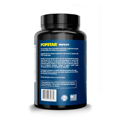 POPSTAR Fertility Supplement for Men - Doctor Formulated Men's Prenatal Vitamins POPSTAR
