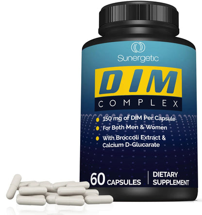 Sunergetic Premium DIM Supplement– 150mg DIM (diindolylmethane), Broccoli Sunergetic