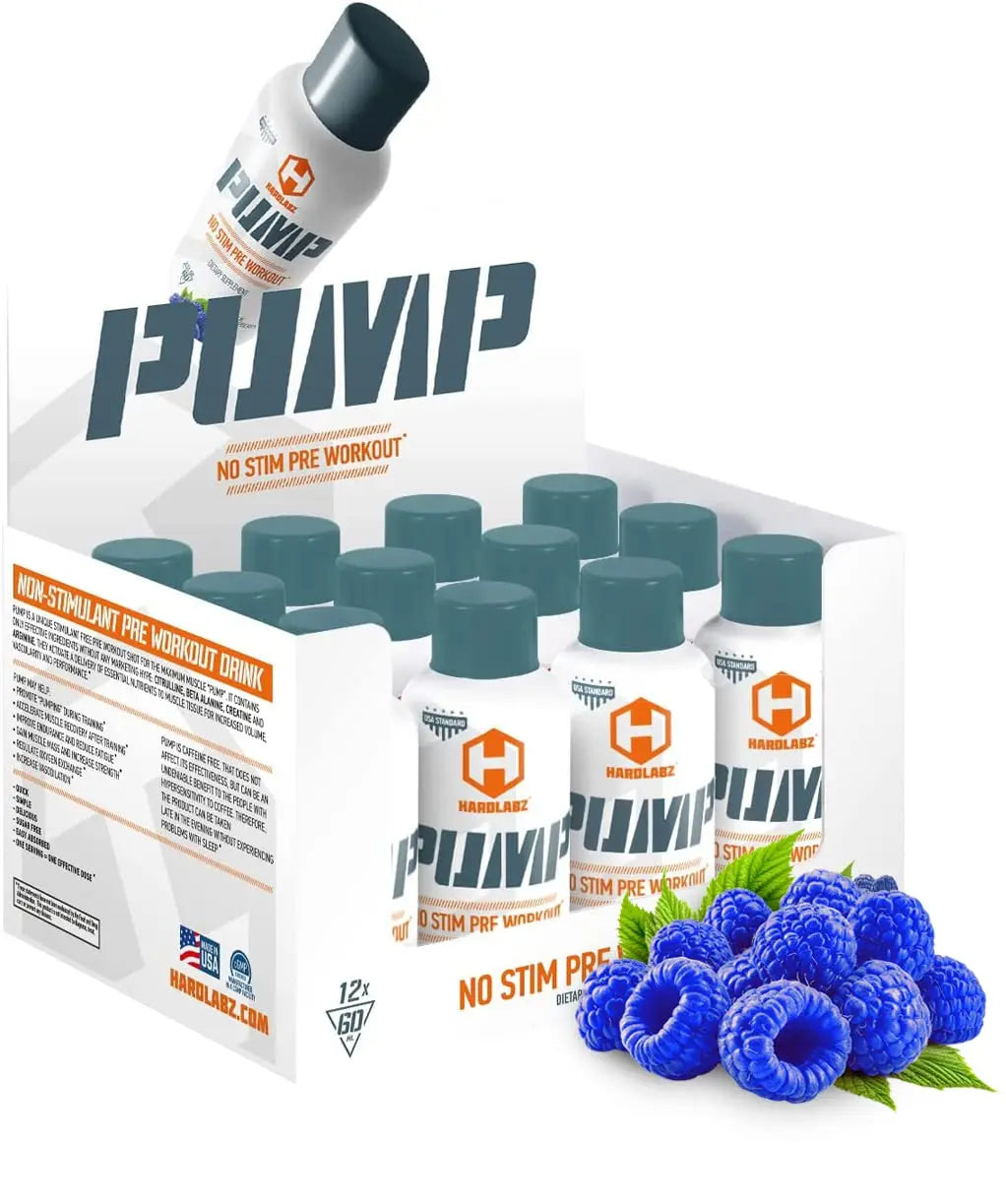 HARDLABZ Pump – Non-Stimulant Caffeine Free Powerful Liquid Pre-Workout Energy Shot HARDLABZ