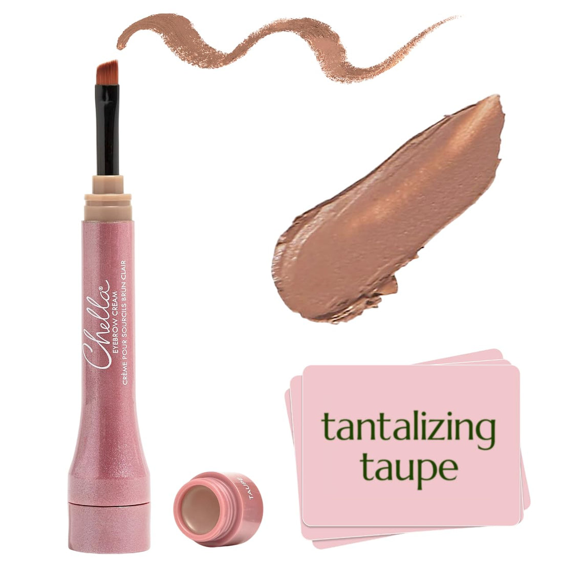 Chella Eyebrow Cream, Tantalizing Taupe - Vegan, Cruelty Free, Paraben Free, Gluten Free Eyebrow Pomade Makeup - Long Wearing, Velvet Consistency, Water Proof ChellaBuy Supplements Australia