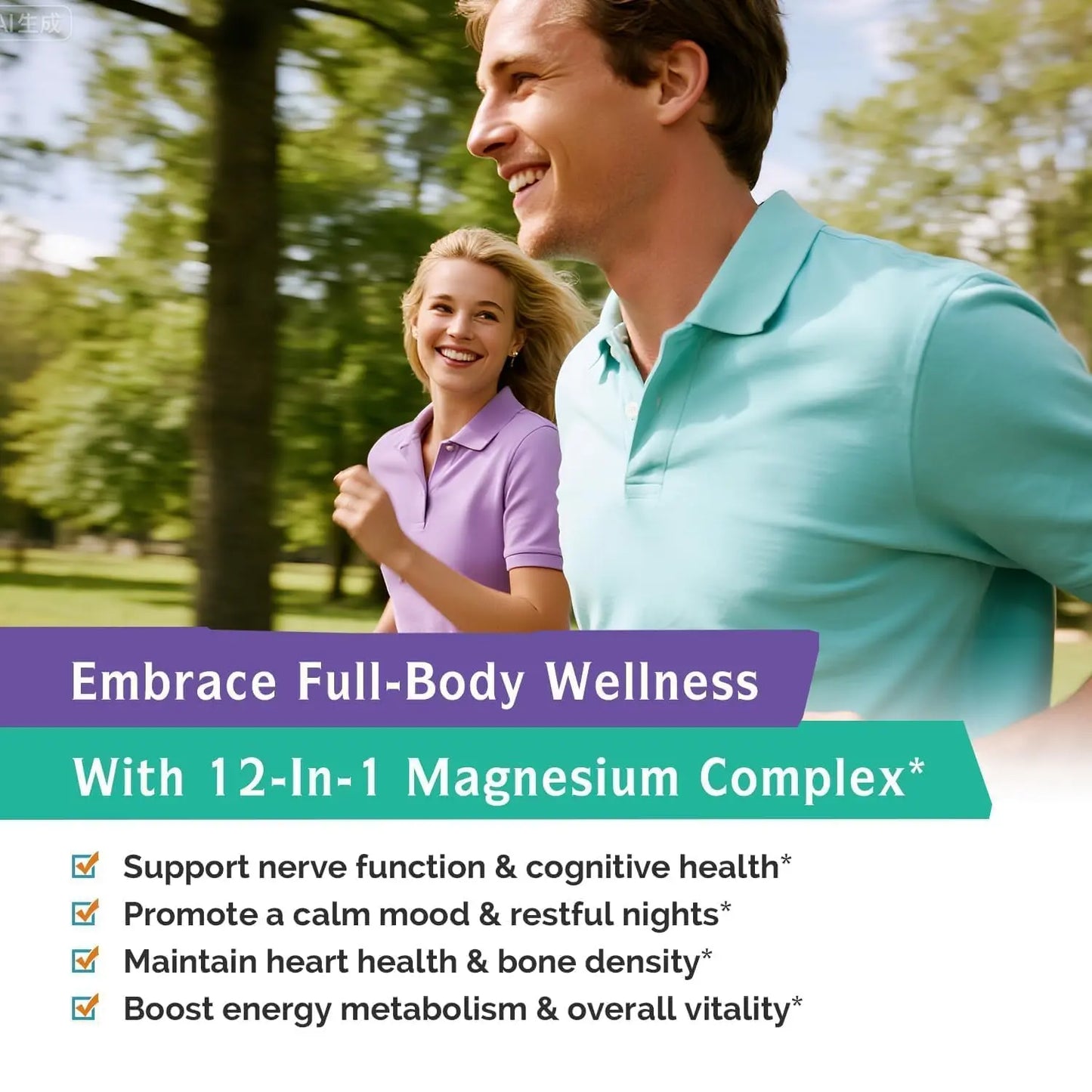 Innate Vitality 12-in-1 Magnesium Complex, 500 mg Elemental Mag, with Magnesium Glycinate Malate Taurate Aspartate & More, Innate Vitality