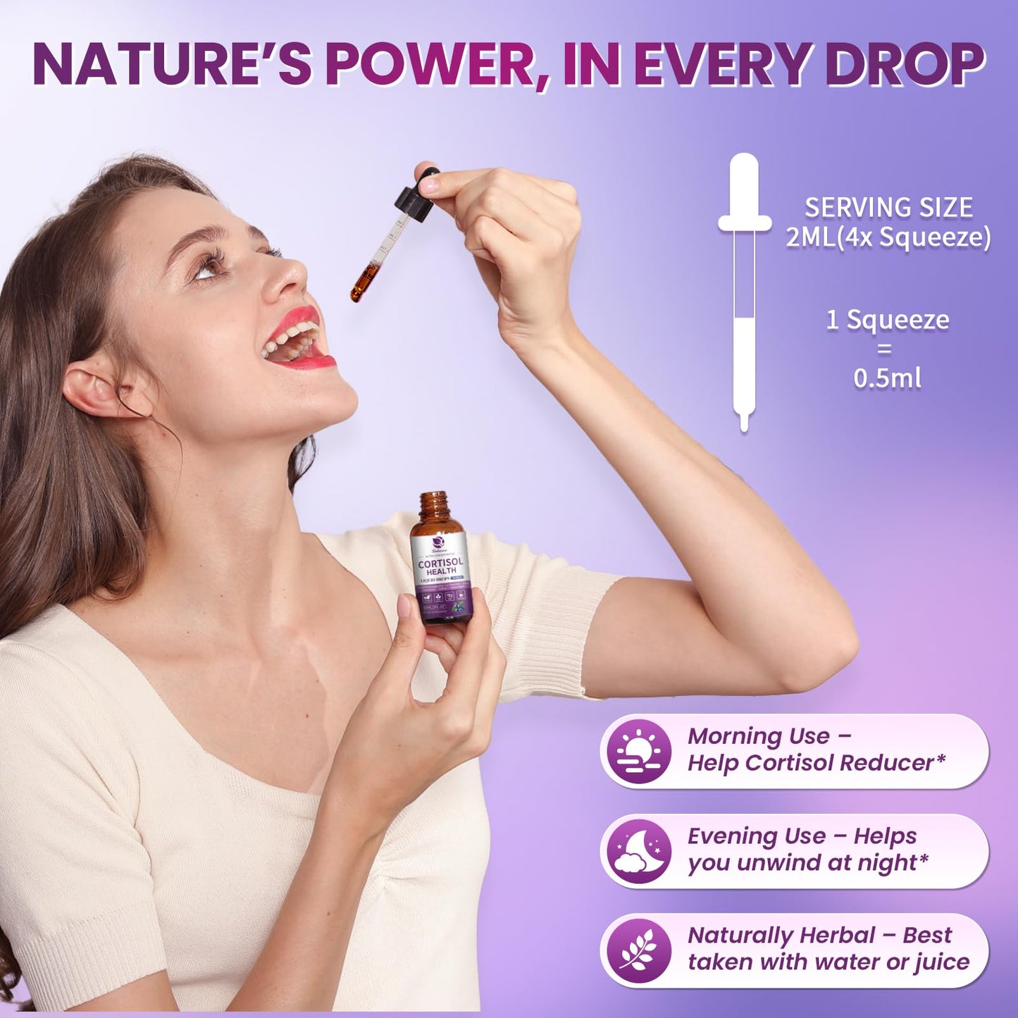 Cortisol Supplements for Women, Cortisol Reducer Manager Detox with KSM-66® Ashwagandha, Kava, Lemon Balm & Vitamin C B5 B6, Lower Cortisol, Hormone Harmony Liquid Drops, 2 FL.OZ, Blueberry Flavor LukareeBuy Supplements Australia