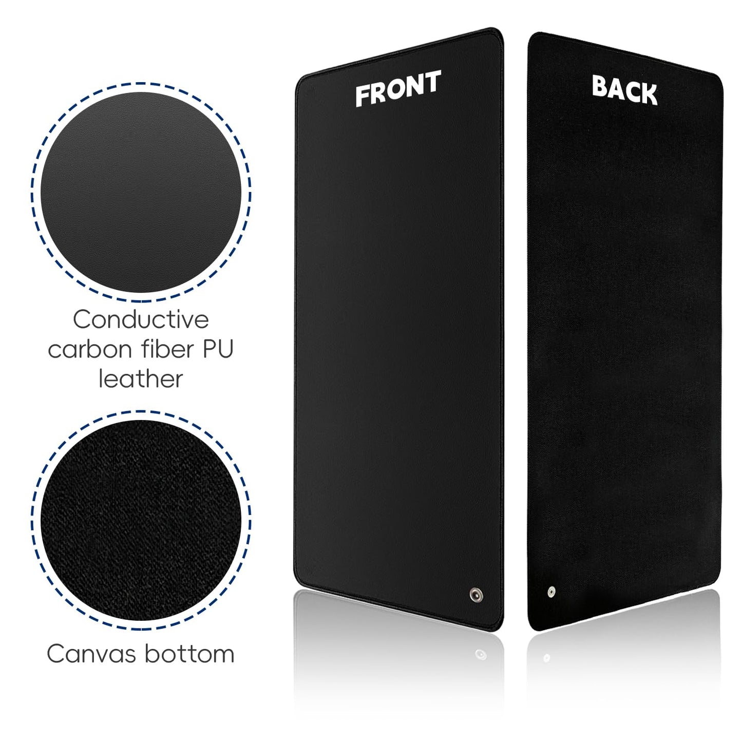 XINHUSU Grounding Mat 11.8"x23.6" Grounding Pad with 15ft Grounding Cord Grounding Mat XINHUSU