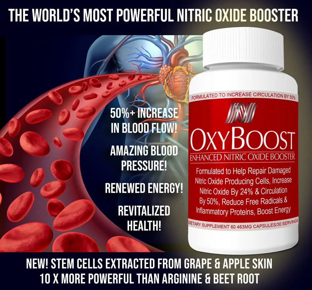 OxyBoost - Nitric Oxide Supplement (1 Bottle - 30 Servings) OxyNaturals