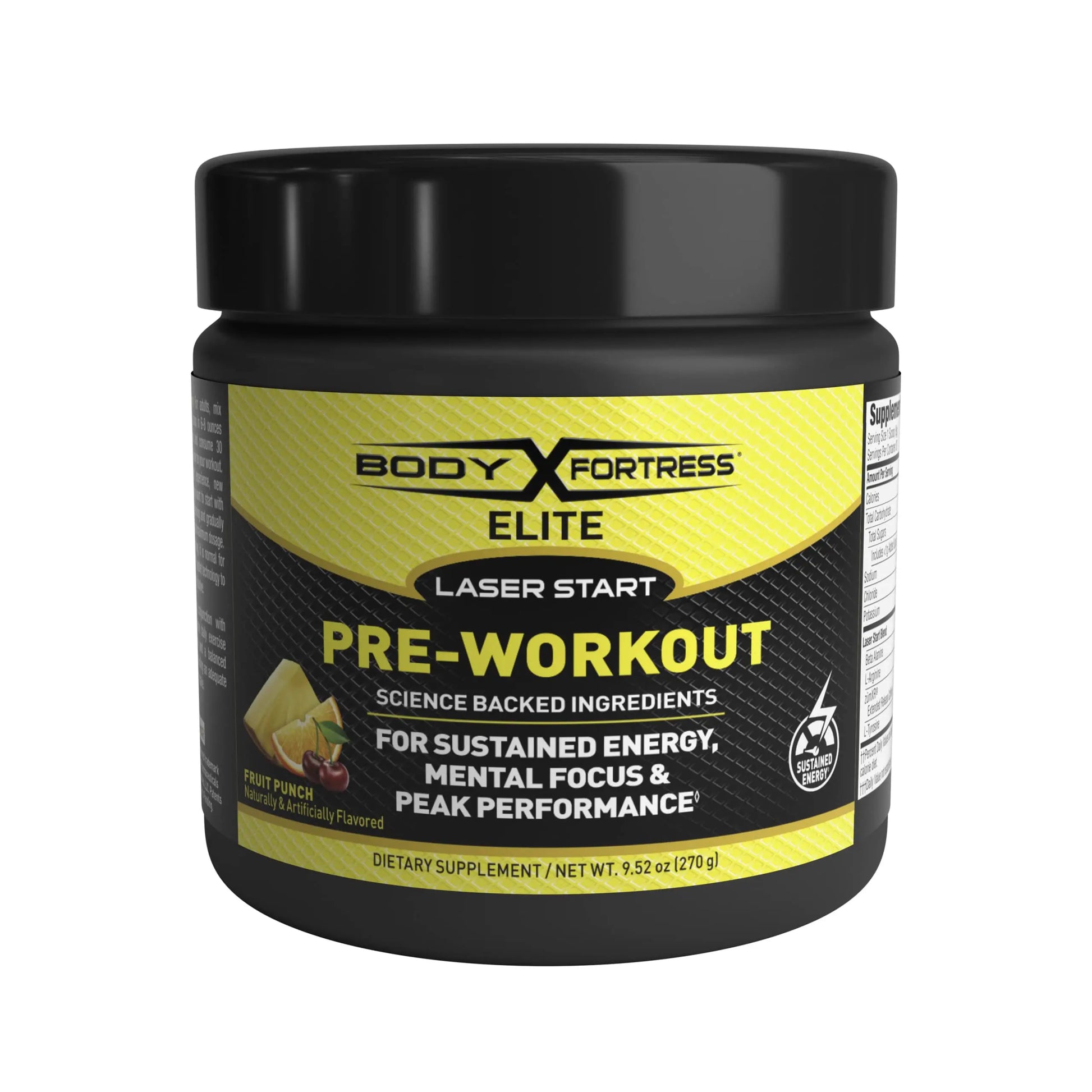 Body Fortress Elite Laser Start Pre-Workout Powder,ZümXR Caffeine for Sustained Energy Body Fortress
