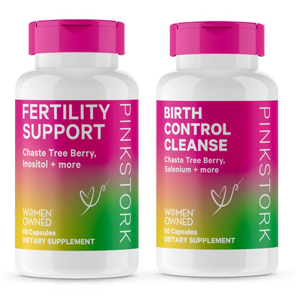Pink Stork Fertility Supplement for Women + Birth Control Cleanse, Hormone Balance for Women, Vitex Pink Stork