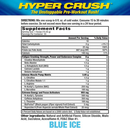 Maximum Human Performance MHP HYPER CRUSH Pre Workout energy drink creatine Maximum Human Performance