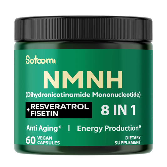 Satoomi 8in1 NMNH - NMN Supplement Alternative - NAD Supplement to Support NAD Levels Added Fisetin, Resveratrol, Quercetin, Turmeric, Berberine, Vitamin D3 & C - 60 Count for 30 Days SatoomiBuy Supplements Australia