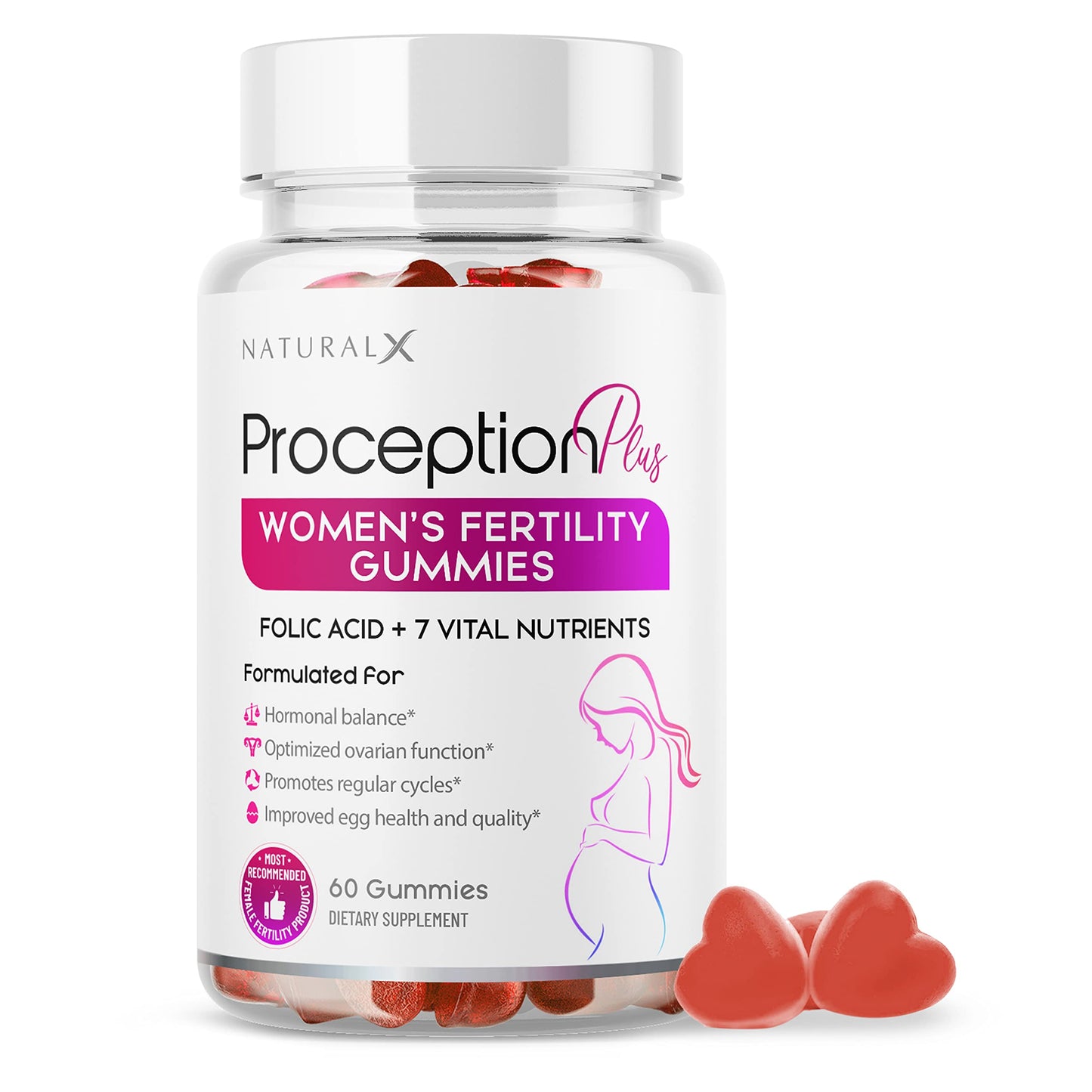 Proception Plus Fertility Gummies – Regulate Your Cycle, Balance Hormones, Aid Ovulation Natural X