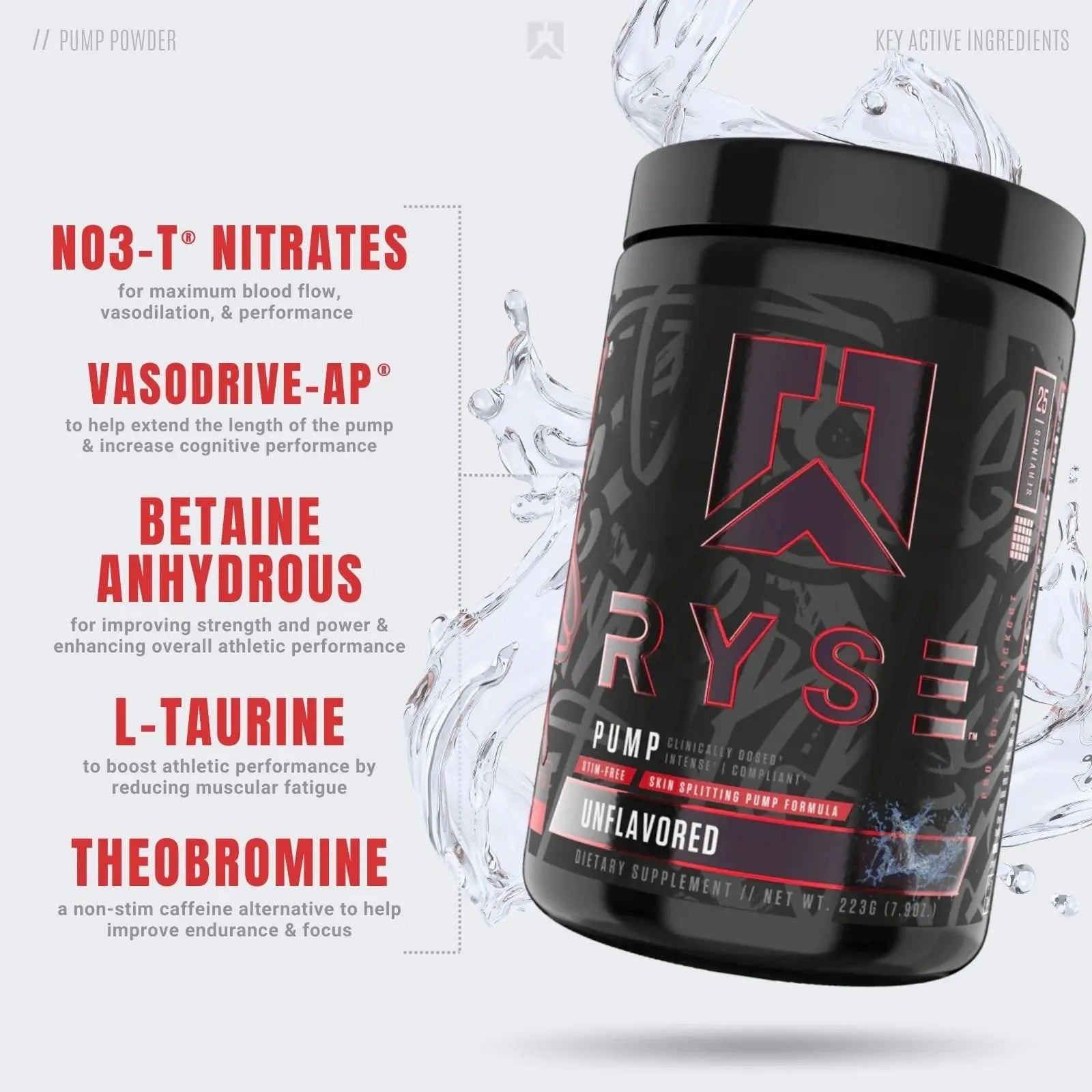 RYSE Up Supplements Project Blackout Pump Powder | Pump, Power, Endure | Betaine RYSE Up Supplements