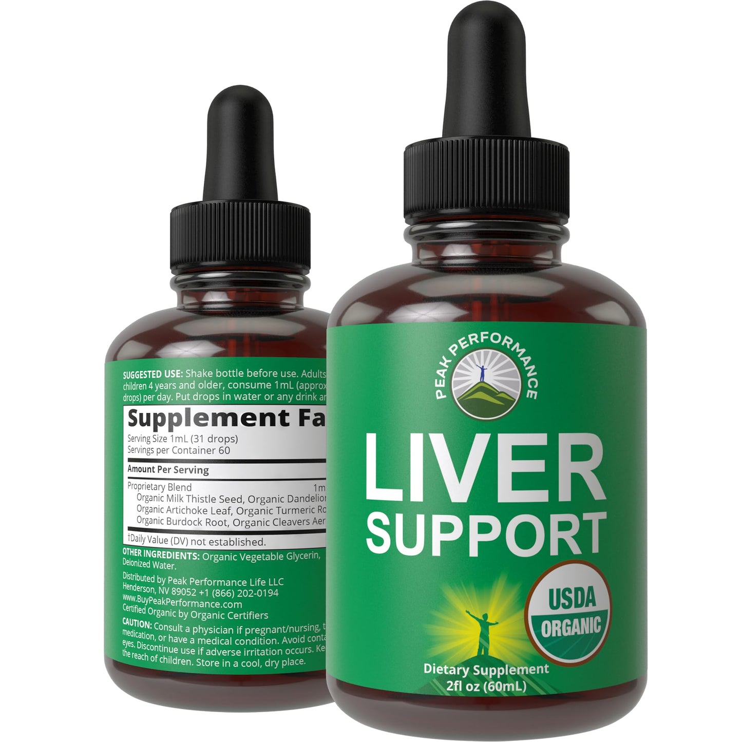 USDA Organic Liver Cleanse Detox & Repair. 6-in-1 Liquid Drops with Organic Milk Thistle, Artichoke Extract, and More. Zero Sugar, Liver Health Support Tincture Supplement Alternative to Capsules Peak PerformanceBuy Supplements Australia