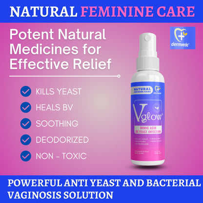 Dermveda Boric Acid BV Relief for Women - Natural Yeast Infection, Odor, Itch Relief Solution - Treats Yeast Infection Symptoms with Effective Boric Acid Formula. DermvedaBuy Supplements Australia
