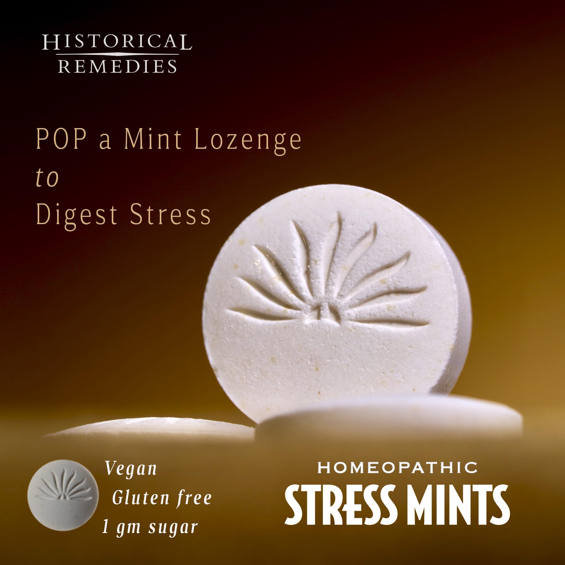 Historical Remedies Stress Mints (1 Pack) | Homeopathic Lozenges to Aid Stress & Digestion, Organic Peppermint Flavor, Vegan & Gluten-Free, Non-Habit Forming Historical Remedies buy supplements Au