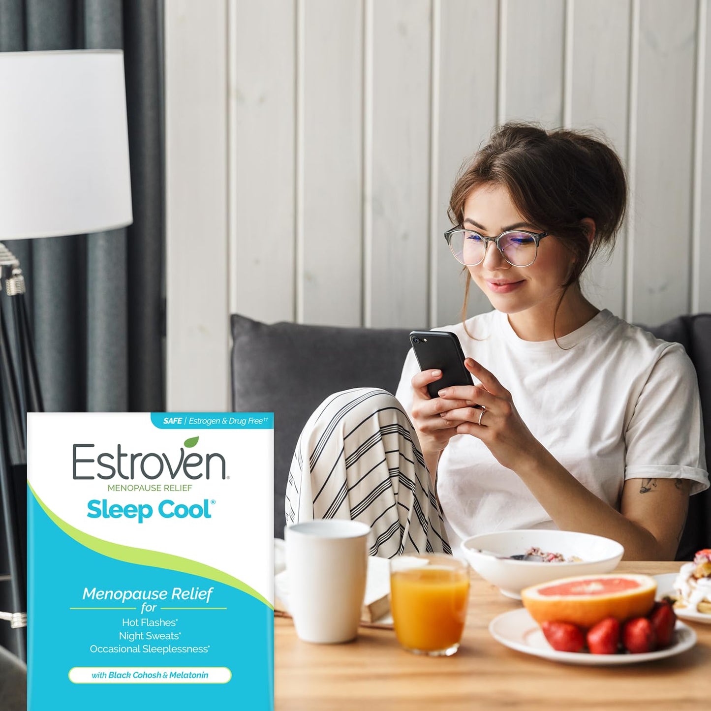 Estroven Sleep Cool for Menopause Relief, 30 Ct, Sleep Support Supplement With Clinically Proven Ingredients to Relieve Menopause Symptoms plus Night Sweats & Hot Flash Relief, Drug-No & Gluten-No EstrovenBuy Supplements Australia
