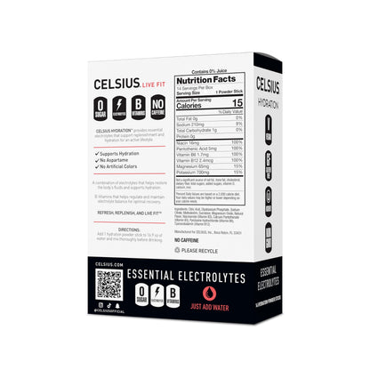 CELSIUS Hydration™ Strawberry Watermelon, Sugar Free Electrolyte Hydration Drink Mix (Pack of 14)